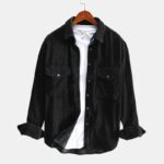 Corduroy Shirt Men Long Sleeved Shirt Thickened Retro Shirt - Image 5