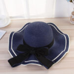 Summer Sun Hat Women Straw Hats Sunshade Panama  Fashion Bow Beach Hat Foldable Travel Caps - Image 5