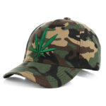 Simple Green Maple Leaf Hemp Leaf Caps Men And Women Baseball Caps Shopping - Image 5