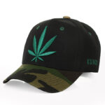 Simple Green Maple Leaf Hemp Leaf Caps Men And Women Baseball Caps Shopping - Image 2