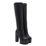 Knee-high boots for women thigh-high boots for women shoe elastic boots - Image 4