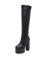 Knee-high boots for women thigh-high boots for women shoe elastic boots - Image 2