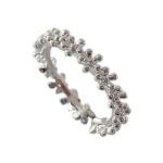 White Chrysanthemum Adjustable Index Finger Ring High Class Elegant Opening - Image 5