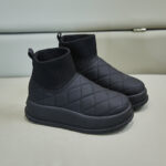 Fleece-lined High-top Snow Boots Female Student Ins Tide Korean Warm Casual Cotton-padded Shoes - Image 4