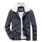 Winter Corduroy Cotton Coat Men - Image 8