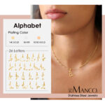 26 English Letter Pendant Stainless Steel Necklace - Image 9