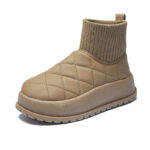Fleece-lined High-top Snow Boots Female Student Ins Tide Korean Warm Casual Cotton-padded Shoes - Image 7