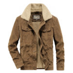 Winter Corduroy Cotton Coat Men - Image 7