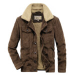 Winter Corduroy Cotton Coat Men - Image 2