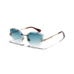 Cat Eye Retro Sunglasses Women Diamond Cut Glasses - Image 4