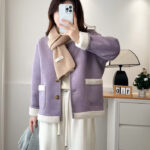 Lamb Wool Chanel Coat Women's Fleece Short Suede - Image 6
