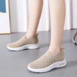 Casual Mesh Shoes Sock Slip On Flat Shoes For Women Sneakers Casual Soft Sole Walking Sports Shoe - Image 4