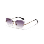 Cat Eye Retro Sunglasses Women Diamond Cut Glasses - Image 5
