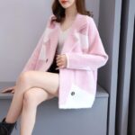 Mink Fur Women's Coat Wear Loose All-matching Thick Knit Cardigan - Image 3
