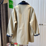 British Style Contrast Color Trench Coat For Women - Image 2