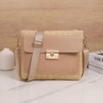 Straw Shoulder Bag Solid Color Crossbody - Image 7