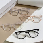 New Trendy Beige Nail Glasses Frame For Women