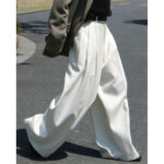 Casual Style Three-dimensional Pleated Suit Pants Loose Drooping Women - Image 3