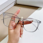 New Trendy Beige Nail Glasses Frame For Women - Image 6