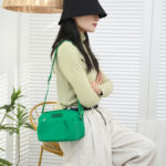 Pleated Oxford Cloth Shoulder Messenger Phone Bag - Image 7