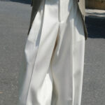 Casual Style Three-dimensional Pleated Suit Pants Loose Drooping Women