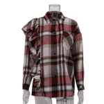 Plaid Lapel Long Sleeve Cardigan Shirt - Image 2