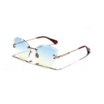Cat Eye Retro Sunglasses Women Diamond Cut Glasses - Image 3