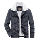 Winter Corduroy Cotton Coat Men - Image 5