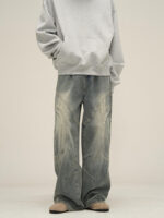 Deconstructed Design Sense Niche Straight Leg Jeans Man - Image 7