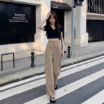 New High Waist Drooping Straight Pear Shapes Pants - Image 5
