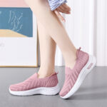 Casual Mesh Shoes Sock Slip On Flat Shoes For Women Sneakers Casual Soft Sole Walking Sports Shoe - Image 9