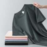 Summer Solid Color Coat Round Neck Bottoming Shirt Half-sleeve Pure Cotton T-shirt Men And Women Short Sleeve - Image 4