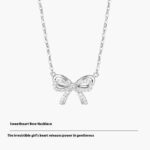Full Diamond Bow Pendant Necklace Accessories For Women - Image 2